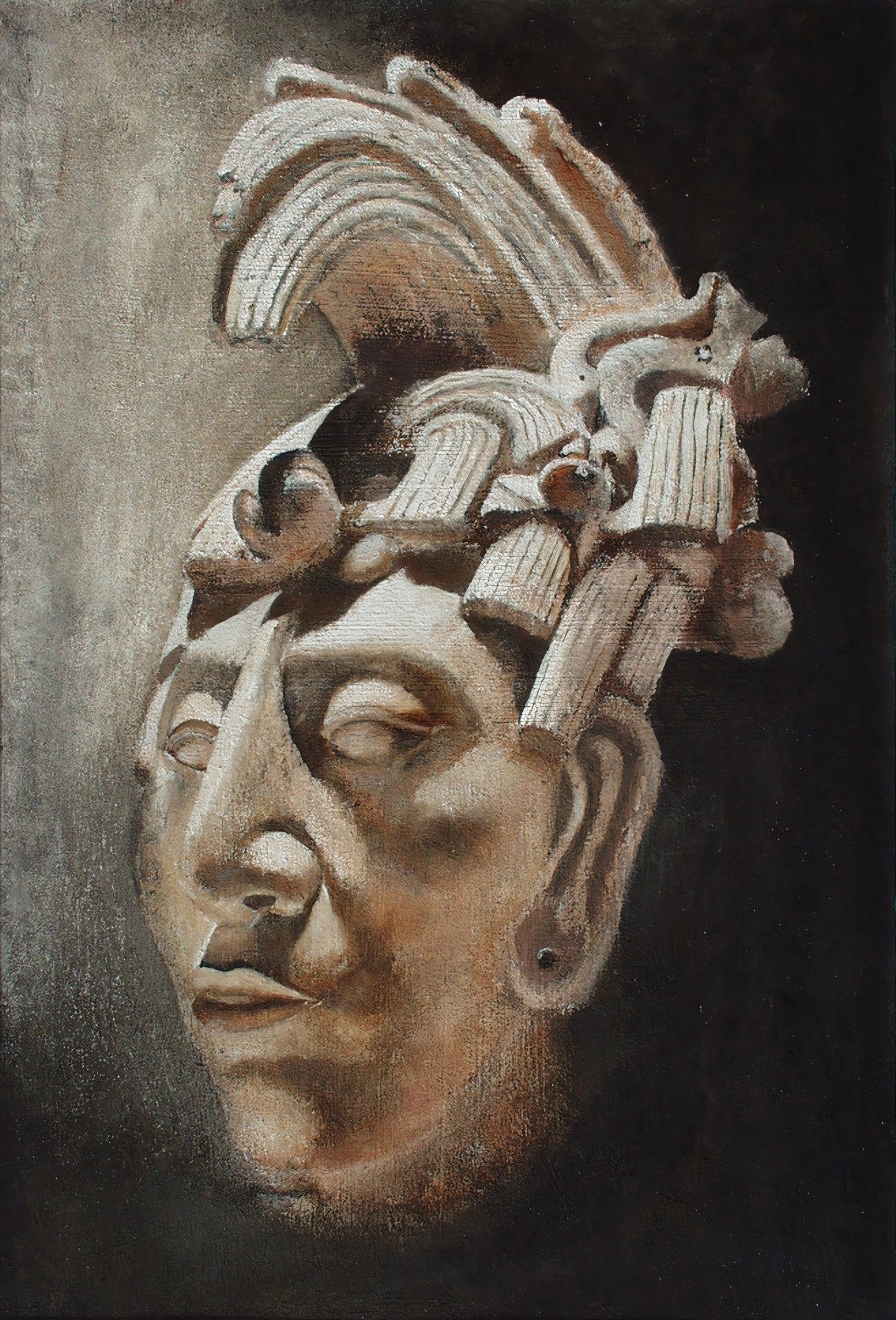 Schilderij Maya Kop